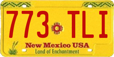 NM license plate 773TLI