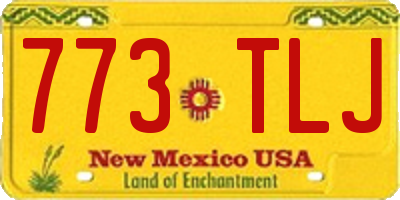NM license plate 773TLJ