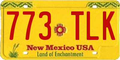 NM license plate 773TLK