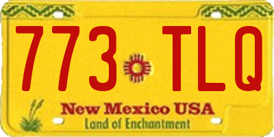 NM license plate 773TLQ