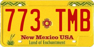NM license plate 773TMB
