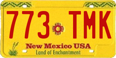 NM license plate 773TMK