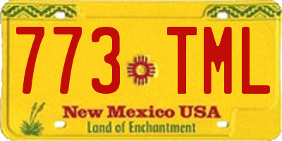 NM license plate 773TML