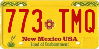 NM license plate 773TMQ