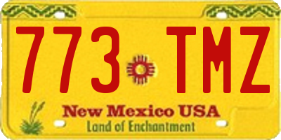 NM license plate 773TMZ