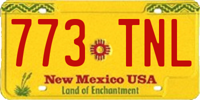 NM license plate 773TNL