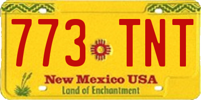 NM license plate 773TNT