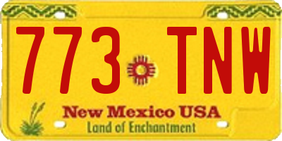 NM license plate 773TNW