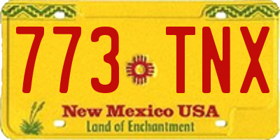 NM license plate 773TNX