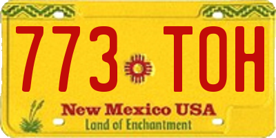 NM license plate 773TOH