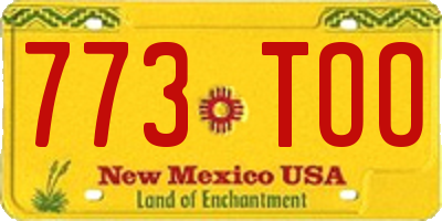 NM license plate 773TOO