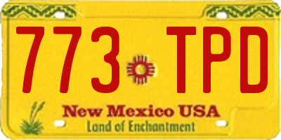 NM license plate 773TPD