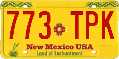 NM license plate 773TPK