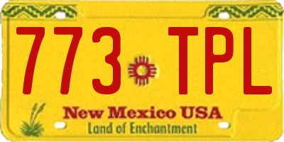 NM license plate 773TPL