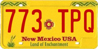NM license plate 773TPQ