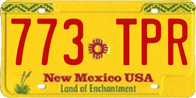 NM license plate 773TPR
