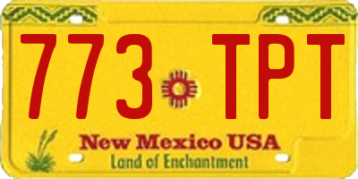 NM license plate 773TPT