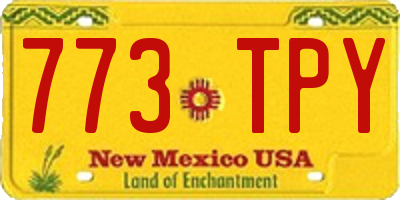 NM license plate 773TPY