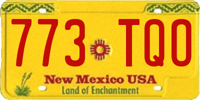NM license plate 773TQO