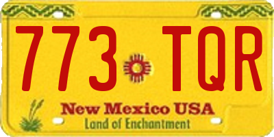 NM license plate 773TQR