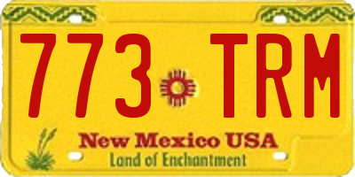 NM license plate 773TRM