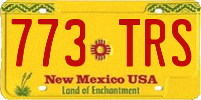 NM license plate 773TRS
