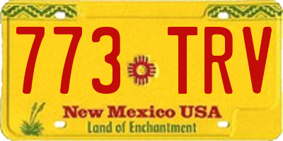 NM license plate 773TRV