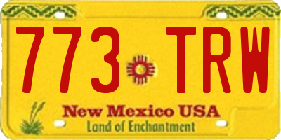 NM license plate 773TRW