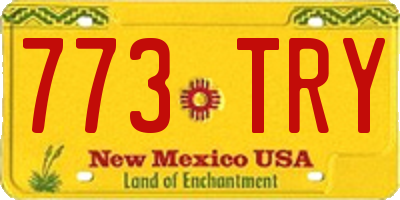 NM license plate 773TRY
