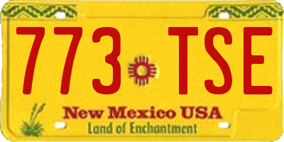 NM license plate 773TSE
