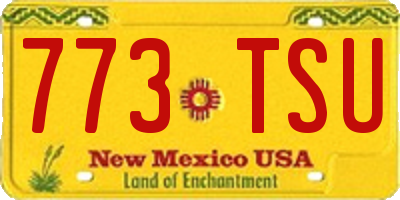 NM license plate 773TSU