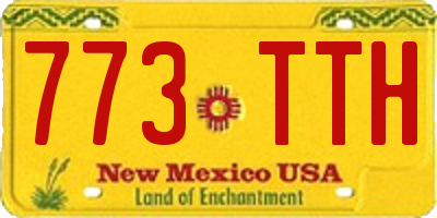 NM license plate 773TTH
