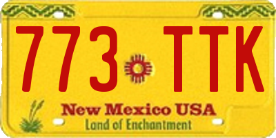 NM license plate 773TTK
