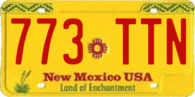 NM license plate 773TTN