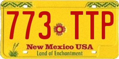 NM license plate 773TTP