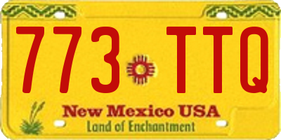 NM license plate 773TTQ