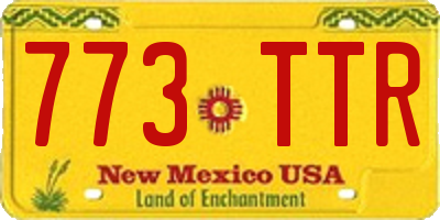 NM license plate 773TTR