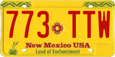 NM license plate 773TTW