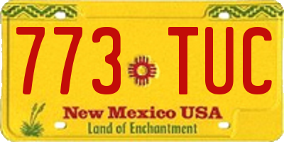 NM license plate 773TUC
