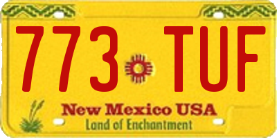 NM license plate 773TUF