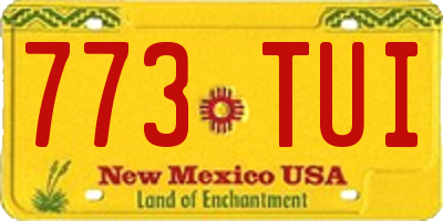 NM license plate 773TUI