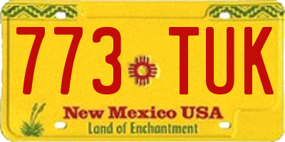 NM license plate 773TUK