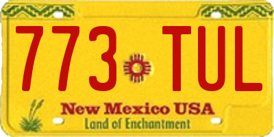NM license plate 773TUL