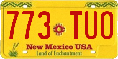 NM license plate 773TUO