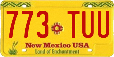 NM license plate 773TUU