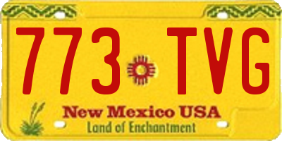 NM license plate 773TVG