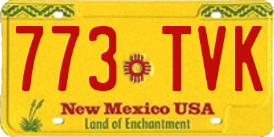 NM license plate 773TVK