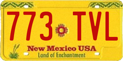 NM license plate 773TVL