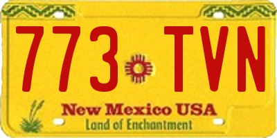 NM license plate 773TVN