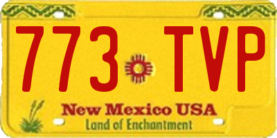 NM license plate 773TVP